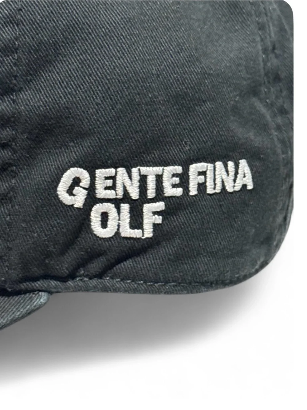 Gente Fina Golf Scorpion Flag Black Embroidered Strapback Cap Adjustable Dad Hat